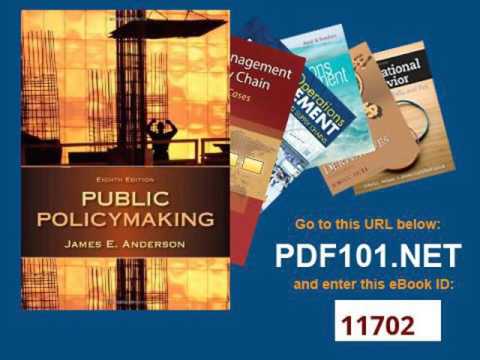 Public Policymaking Anderson Ebook